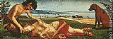 Procris Paintings - The Death of Procris by Piero di Cosimo